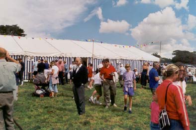 The tea tent serves delicious Cornish Cream teas.