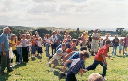 All children are encouraged to enter the races in Poughill's Revel and Cuckoo Fair