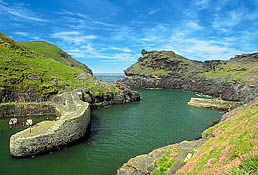 Boscastle harbour is a short car journey to the south od Bude