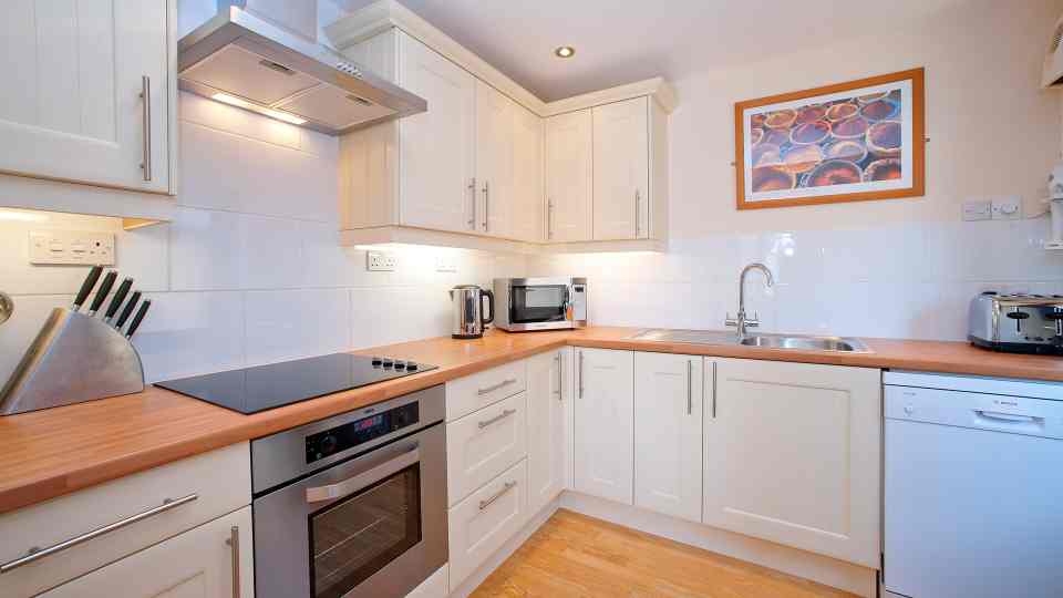 The new kitchen for 2012 has a ceramic hob, electric oven, dishwasher and large  fridge freezer, food blender, plus microwave, toaster kettle of course