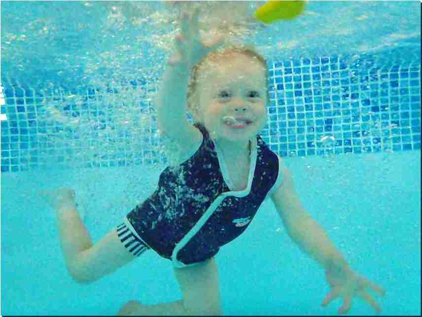 Fun in the indoor swimming pool